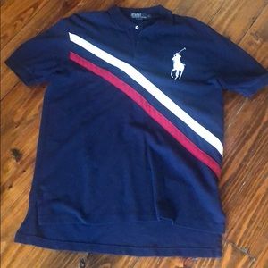 Polo Ralph Lauren Navy Stripe Shirt L